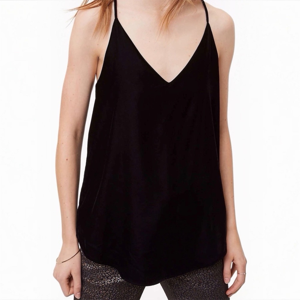 Loft Velvet Y2K Cami Top Size S Layer 90s Grunge Chic Minimalist Indie Sleaze